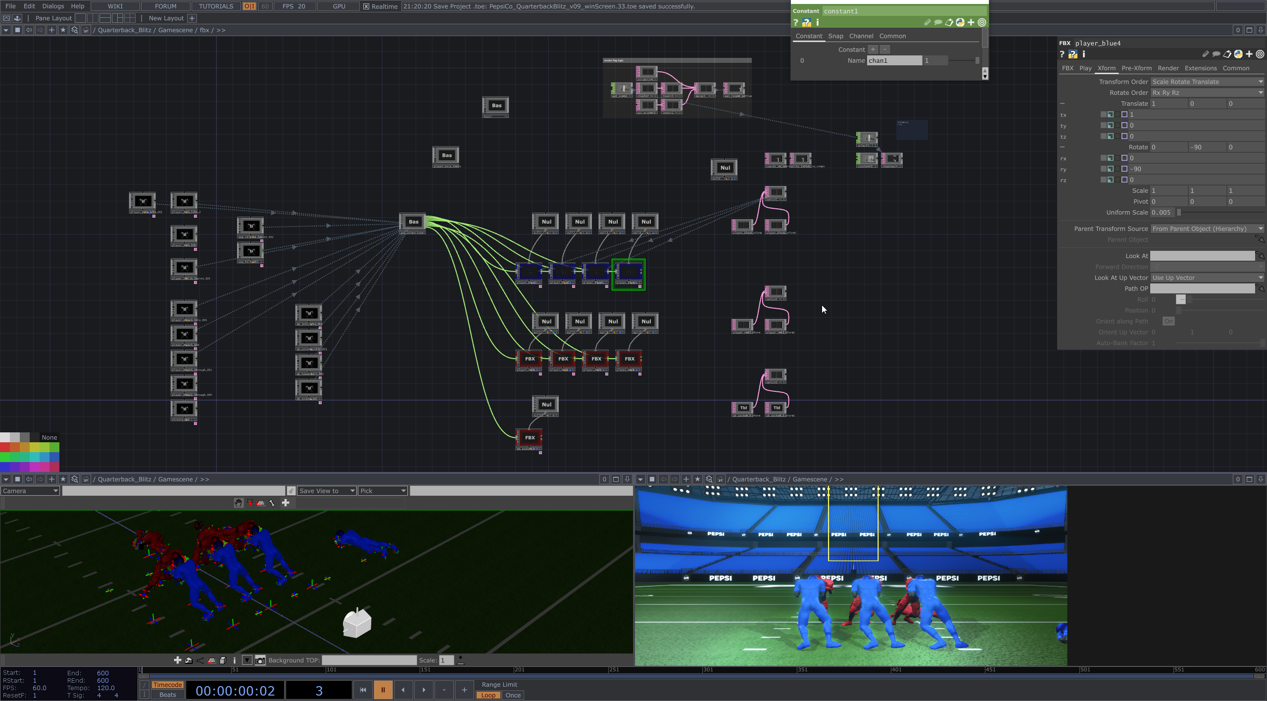 Quarterback Blitz system architecture